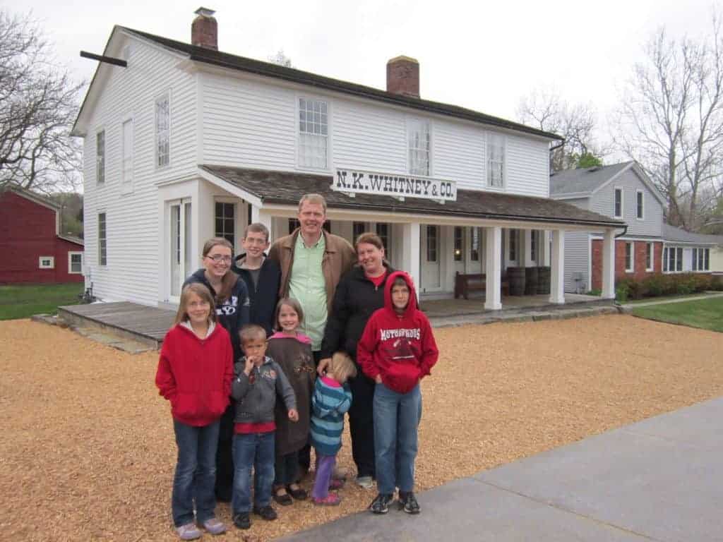Newel K. Whitney store in Historic Kirtland; US History road trip tour for families with kids