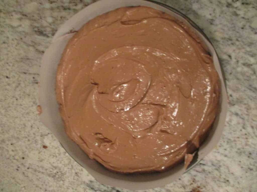 Keto chocolate cheesecake
