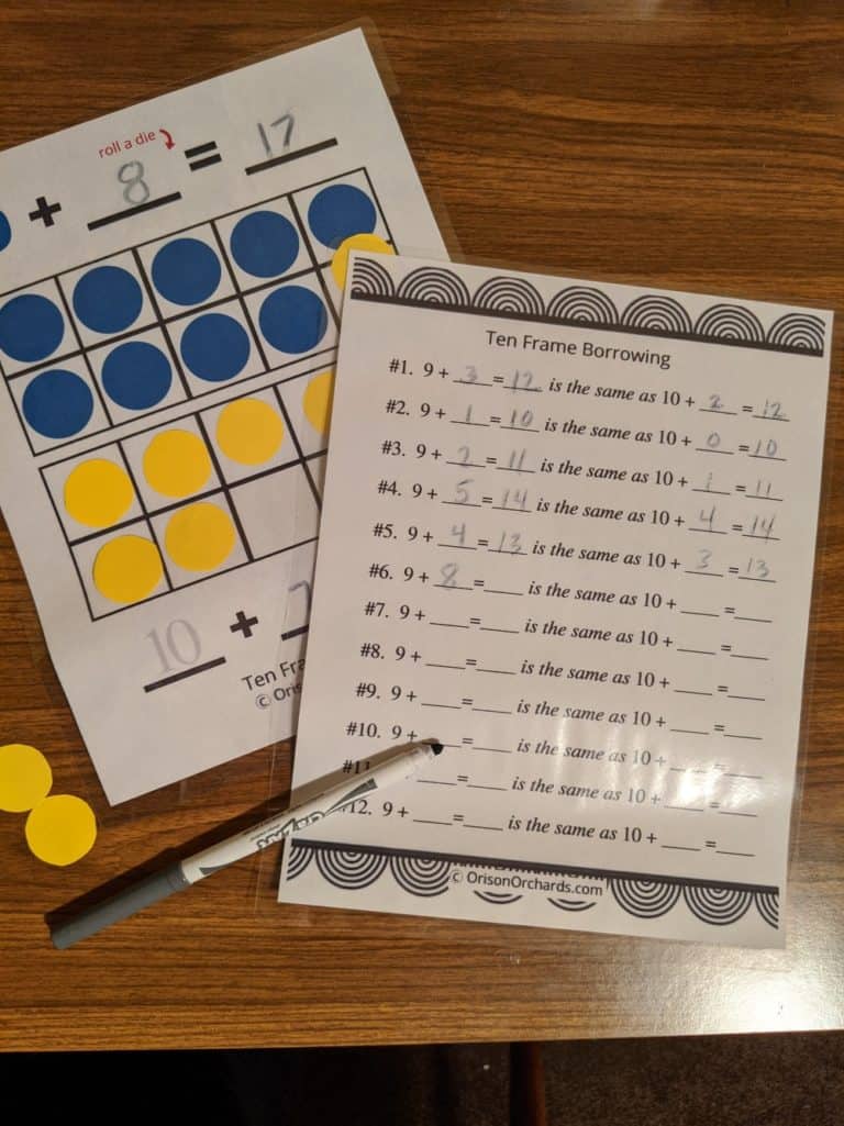 Ten Frames & Games | Orison Orchards