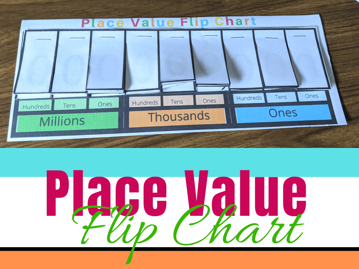 Place Value Flip Chart Maths Resources Large 59cm x 18cm. 