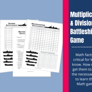 Multiplication Division Battleship math game