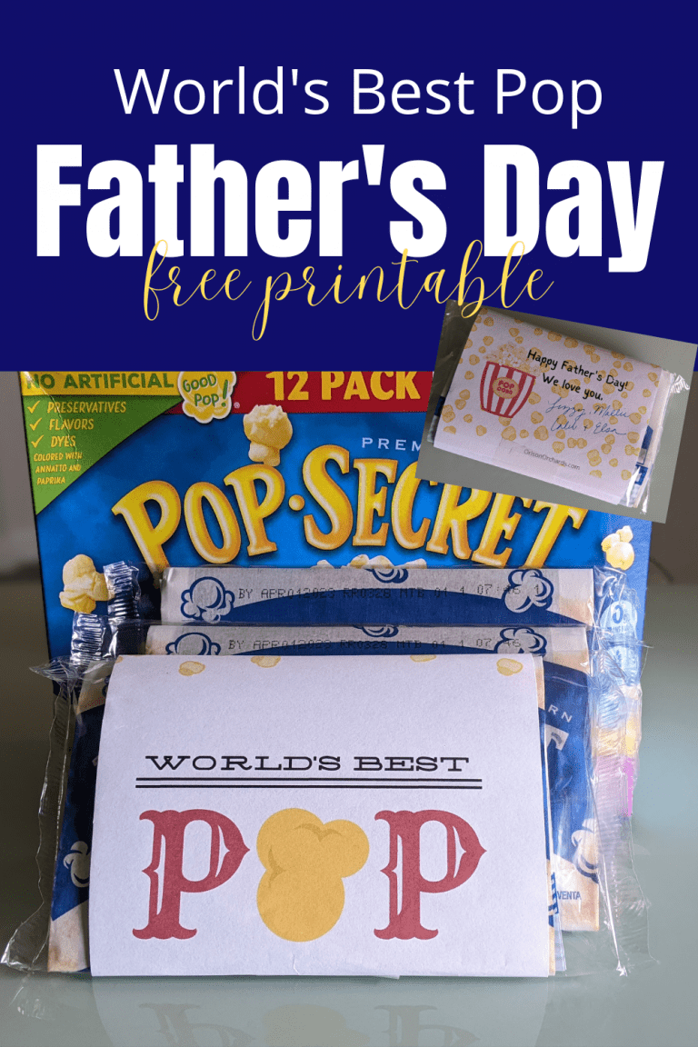Father’s Day Popcorn FREE Printable