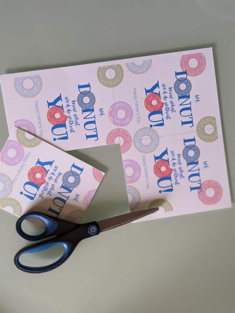 Father's Day Donut Free Printable
