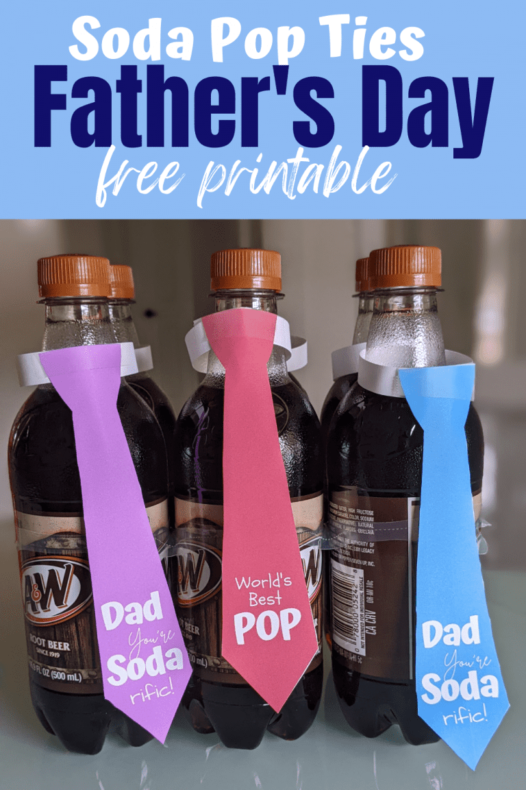 Father’s Day Soda Pop Ties (Free Printable)